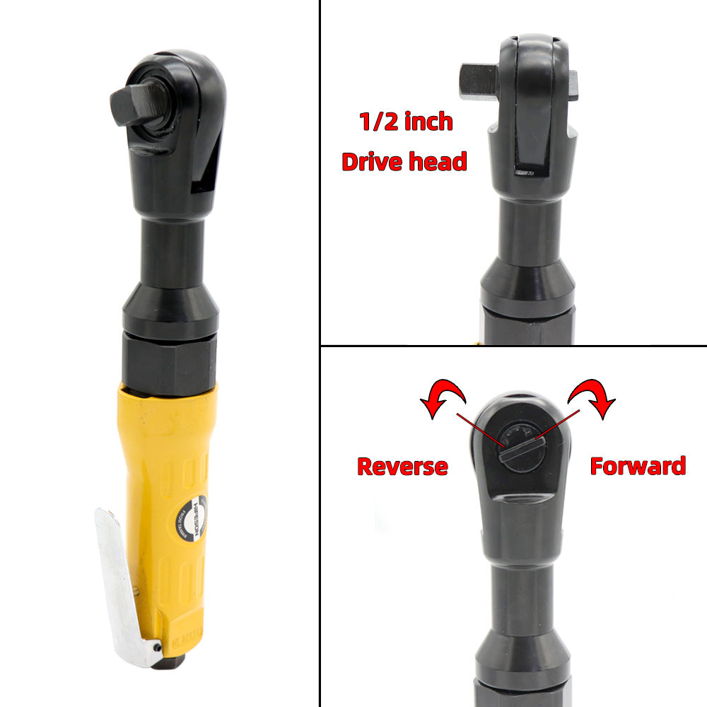 Pneumatic Ratchet Wrench 90 Degree L-shaped Right Angle Wrench