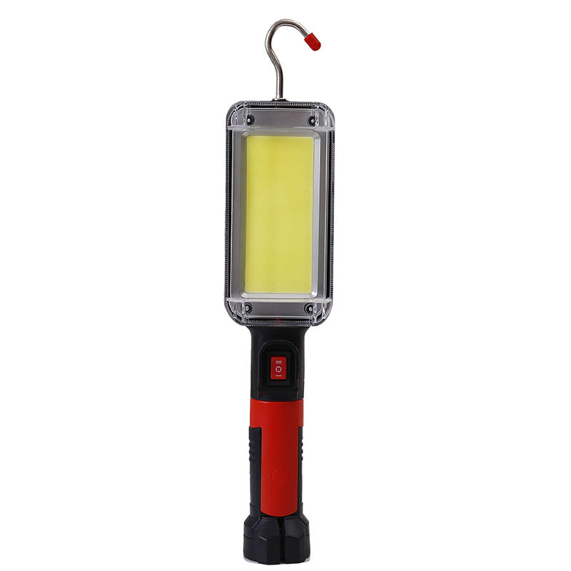 Portable Flashlight With Magnet Hook Camping Lamp USB COB Rechargeable 18650 Flashlight