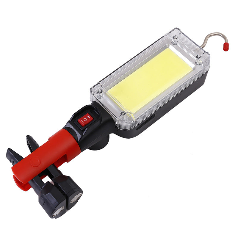 Portable Flashlight With Magnet Hook Camping Lamp USB COB Rechargeable 18650 Flashlight