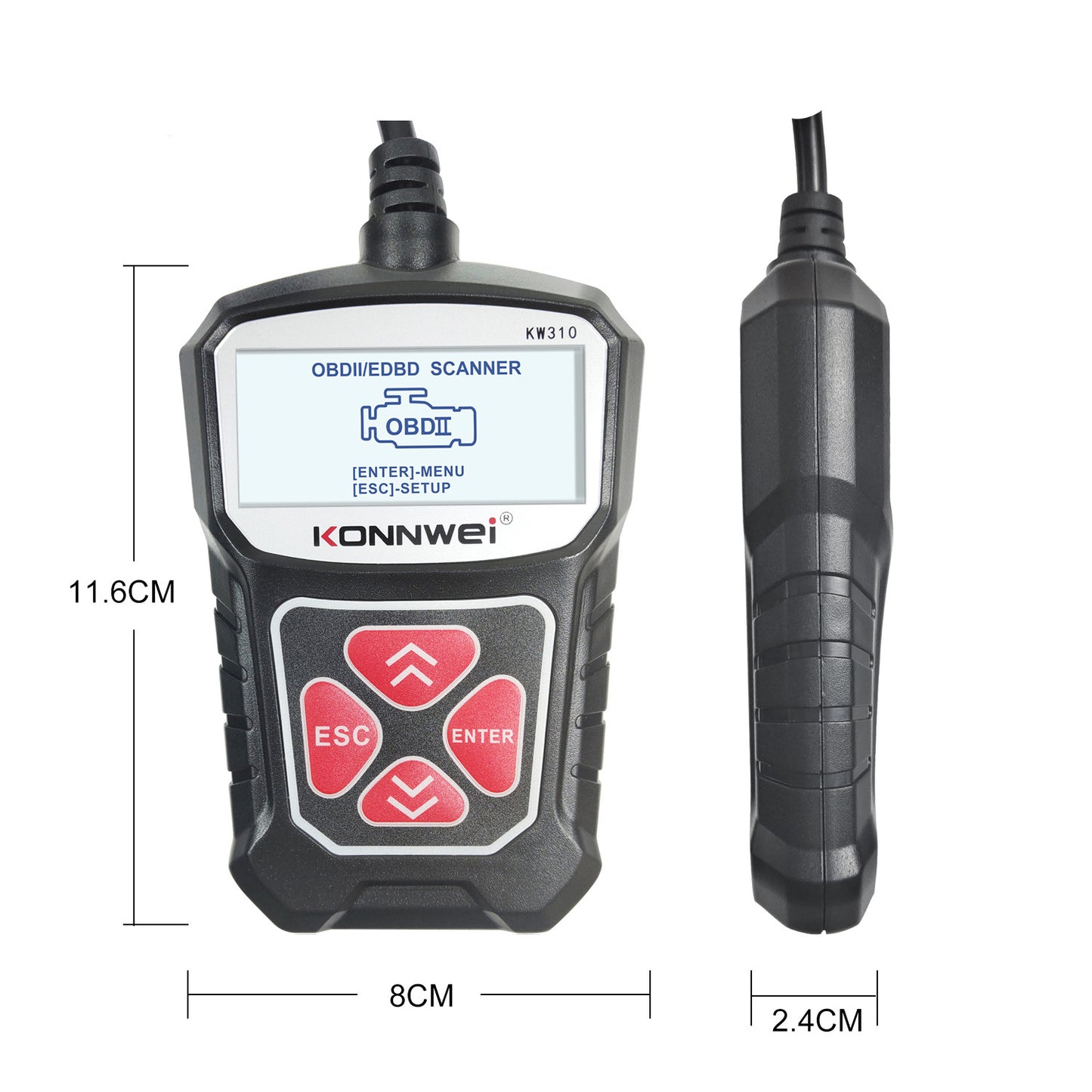 KW310 Car Diagnostic Scanner Scanner Barcode Reader Tool