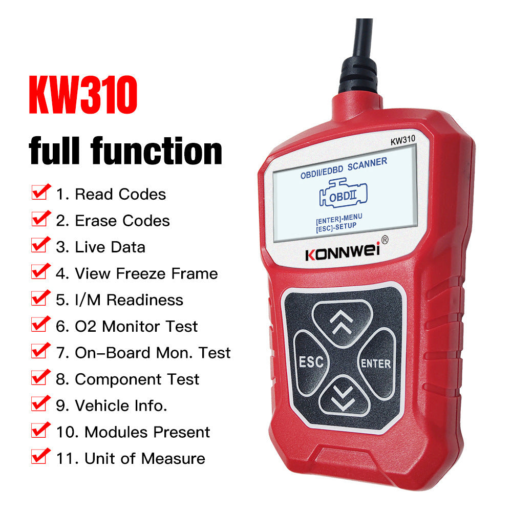 KW310 Car Diagnostic Scanner Scanner Barcode Reader Tool