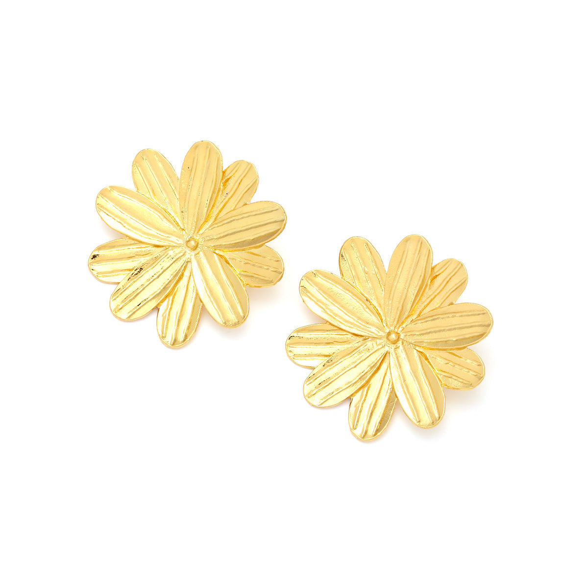 Minimalist Design Alloy Flower Earrings