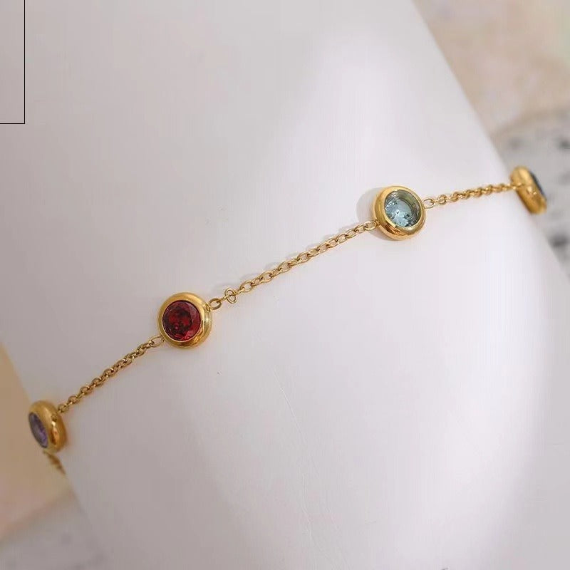 Colorful Round Titanium Steel Bracelet For Women