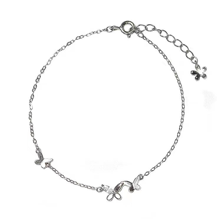 Women's Fashion Sterling Silver Butterfly Bracelet