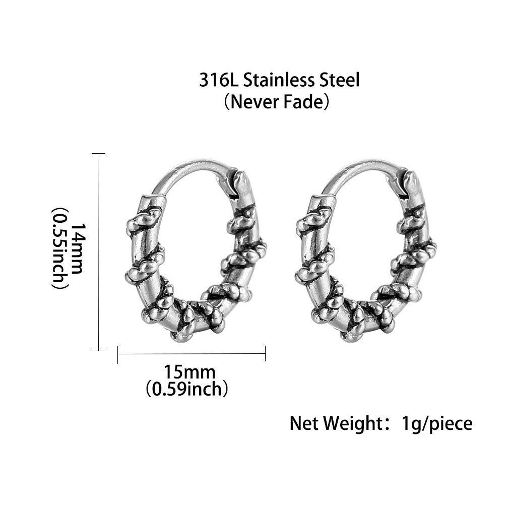 Women's Fashion Twist Titanium Steel Earrings