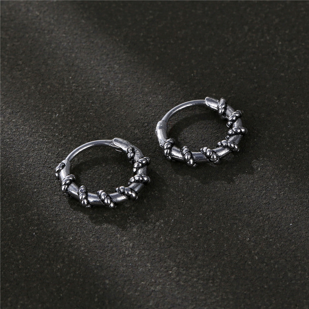 Women's Fashion Twist Titanium Steel Earrings