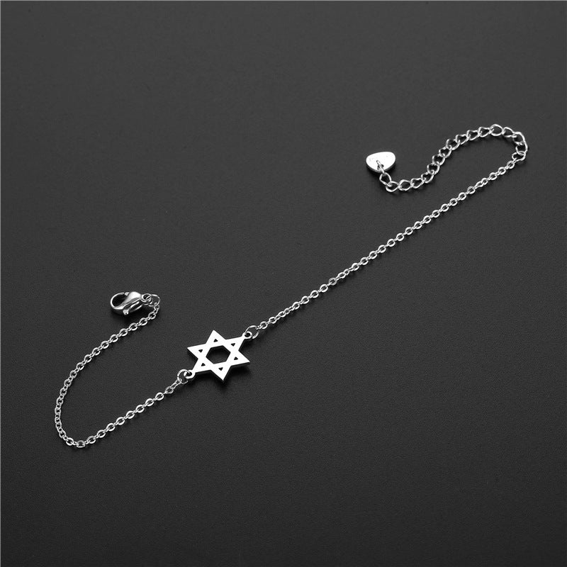 Stainless Steel Six-pointed Star Bracelet Titanium Steel