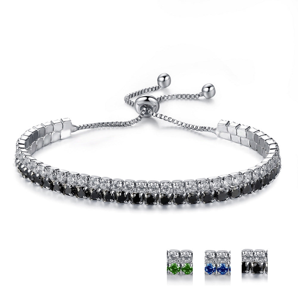 European And American Fashion All-match Hand Jewelry Zircon Bracelet Artistic Adjustable