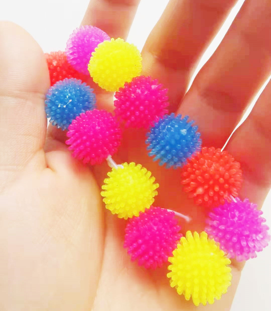 Bracelet Wrist Ring Colorful Snowflake Color Hairy Ball Soft Rubber Decompression Toy