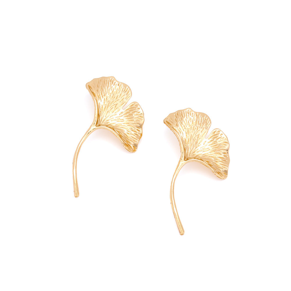 Long Ginkgo Leaf Simple All-match Metal Leaf-shaped Earring