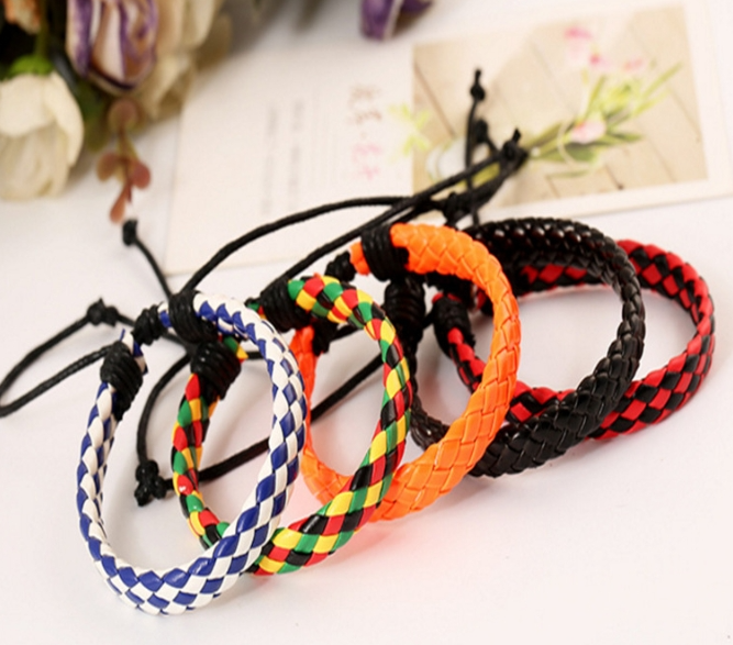 Korean Jewelry PU Braided Bracelet