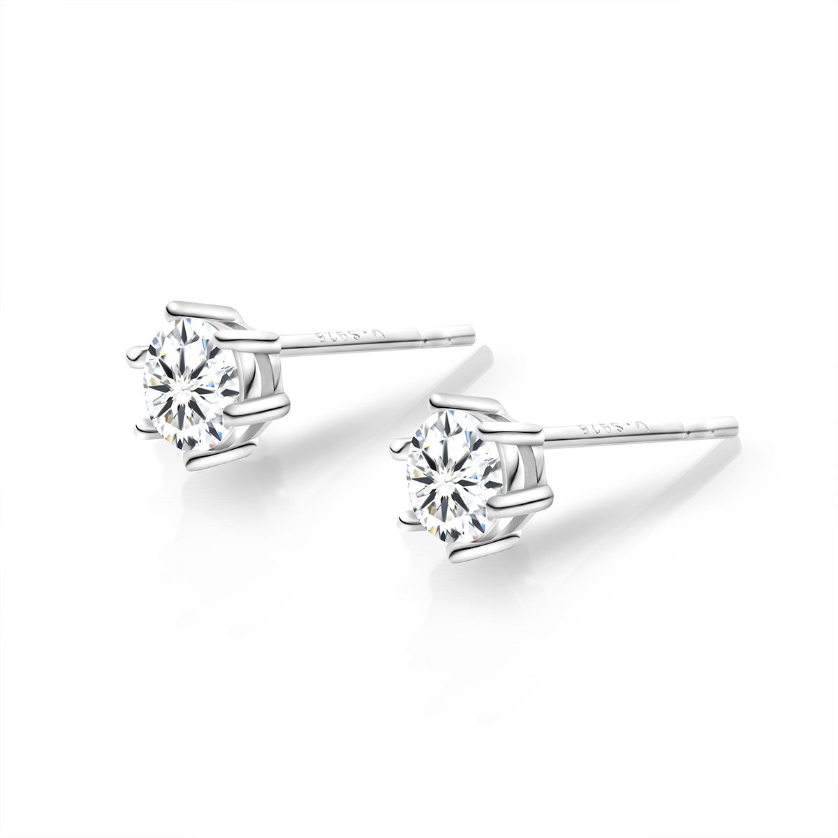 Six-claw Stud Earrings For Women Sterling Silver Simple