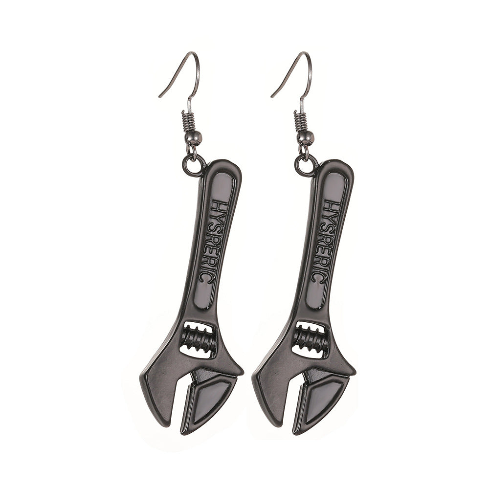 Exaggerated And Personalized Small Wrench Earrings Couple Retro Simple Hip Hop