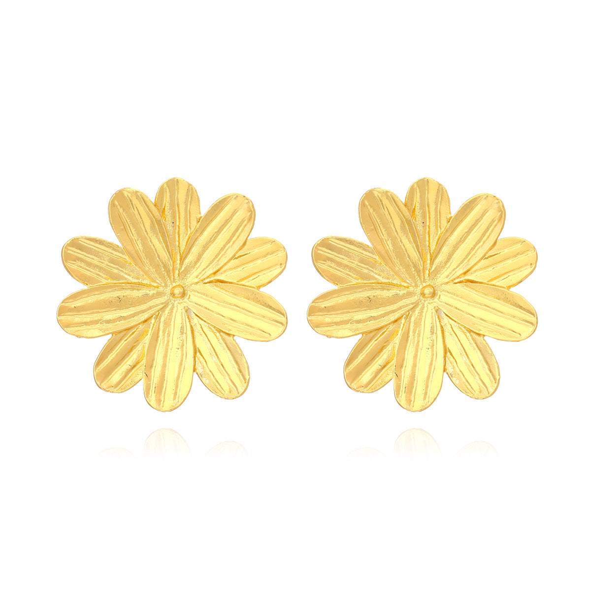 Minimalist Design Alloy Flower Earrings