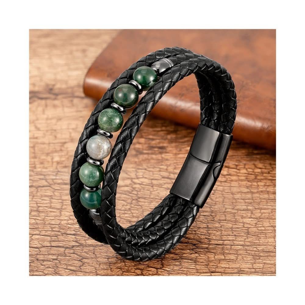 New Men's Three-layer Leather Bracelet