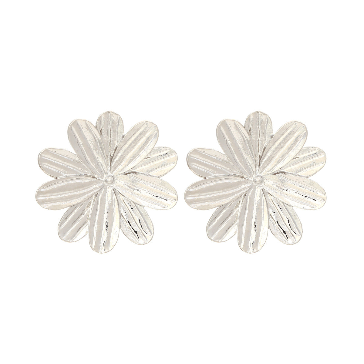 Minimalist Design Alloy Flower Earrings