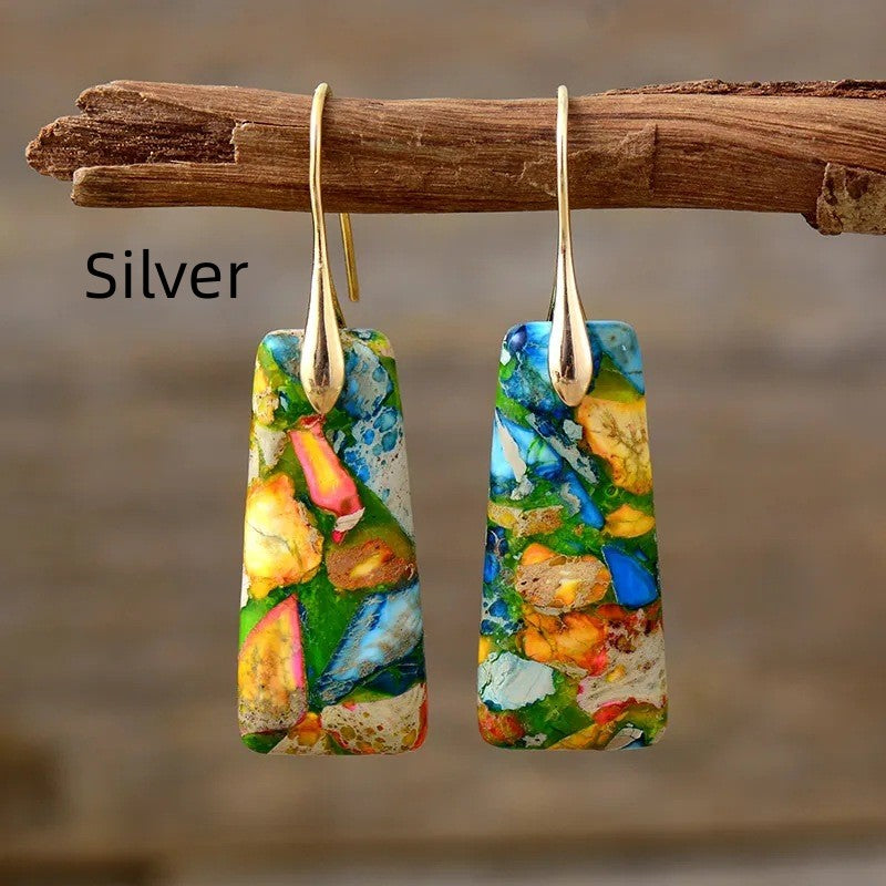 Mixed Color Simple Ethnic Style Women's Earrings