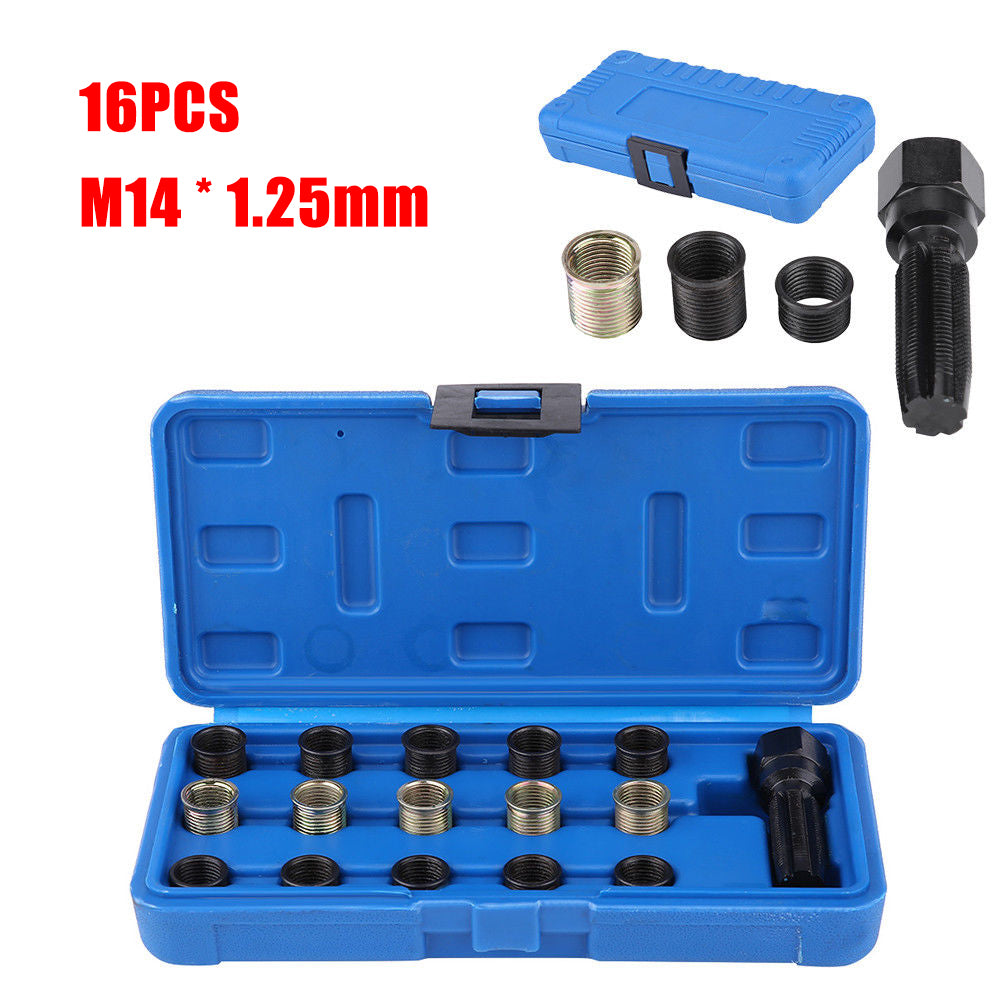 16-piece Set Of 14mm Spark Plug Thread Repairer Special Repair Tool For Spark Plug Inner Hole