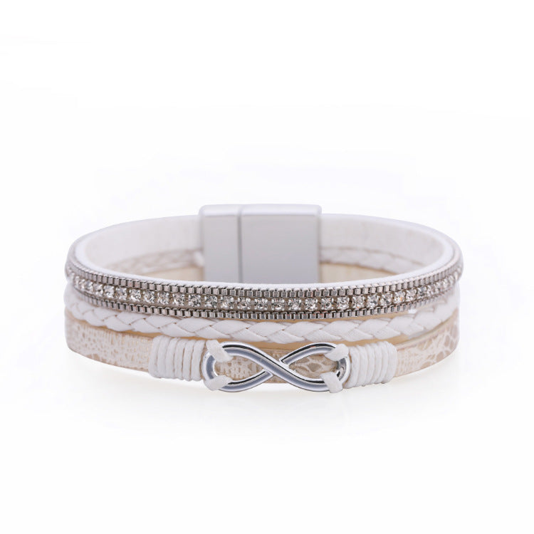 Fashion Personality Three-layer Leather Bracelet