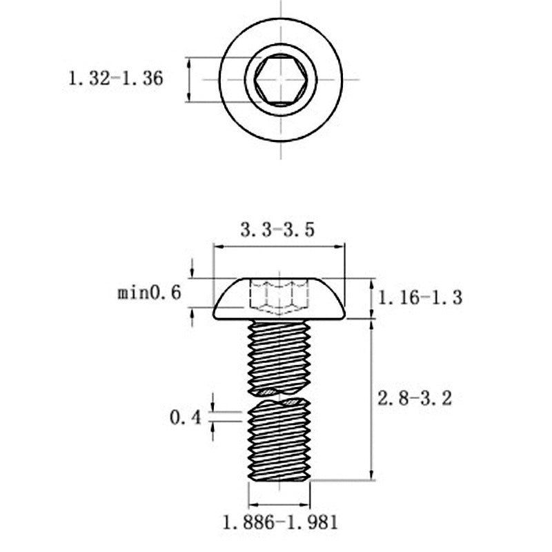 Stainless Steel Half Round Head Pan Head Hexagon Screws