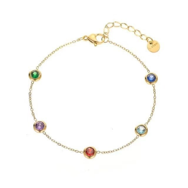 Colorful Round Titanium Steel Bracelet For Women