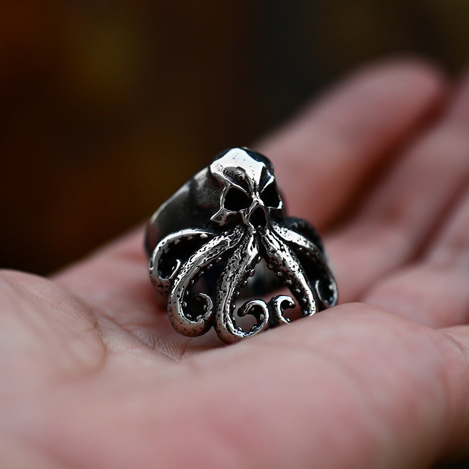 European And American Punk Retro Skull Ring