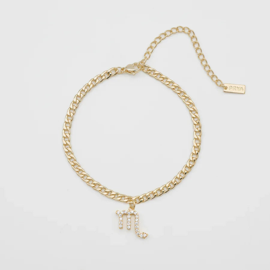 Simple Micro Inlaid Zircon Chain Constellation Anklet