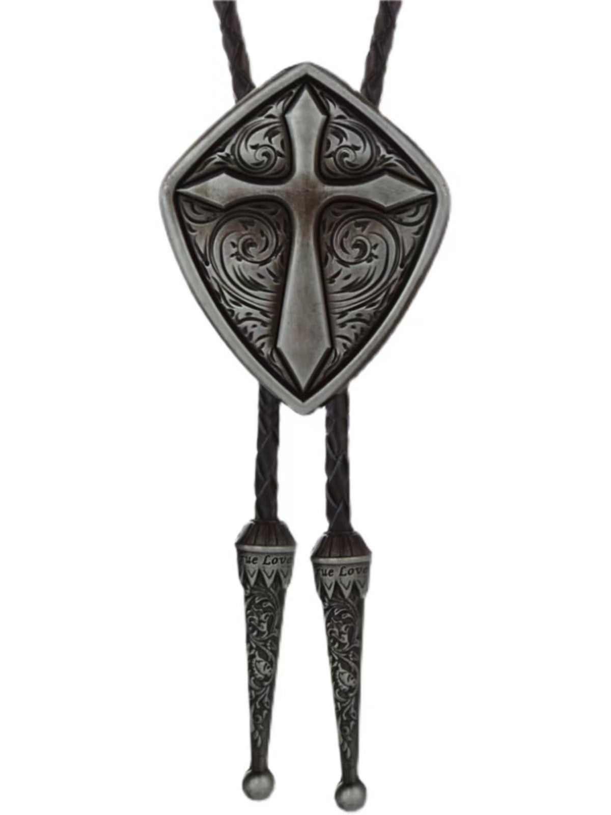 Tang Grass Pattern Horse Head Pendant Bolo Tie Neckline Rope