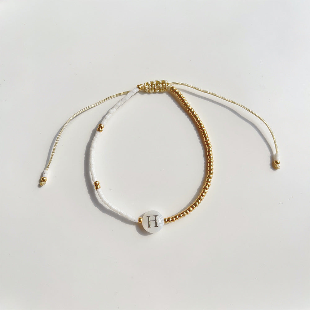 Niche French Style Golden Balls Small Bracelet