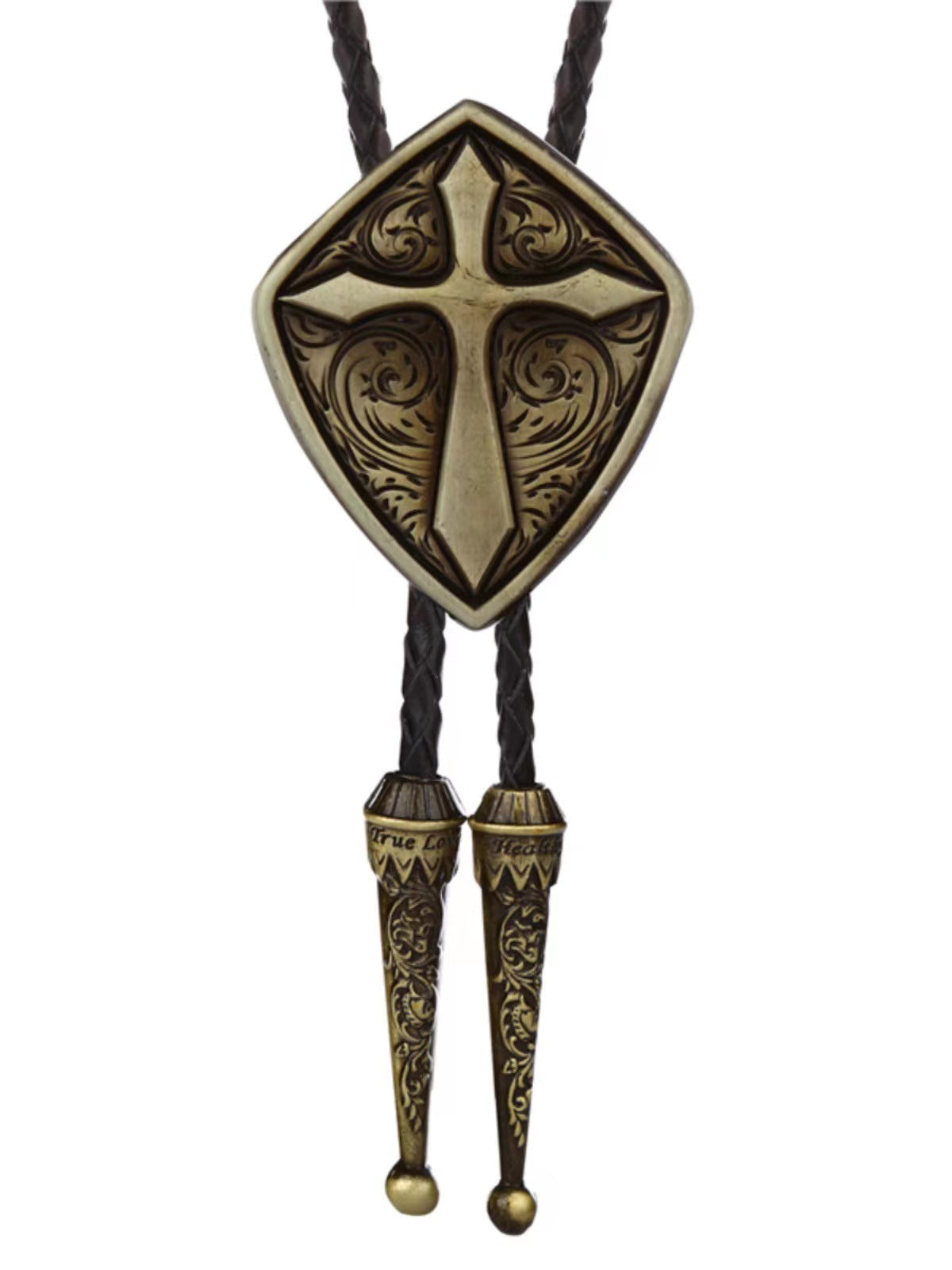 Tang Grass Pattern Horse Head Pendant Bolo Tie Neckline Rope