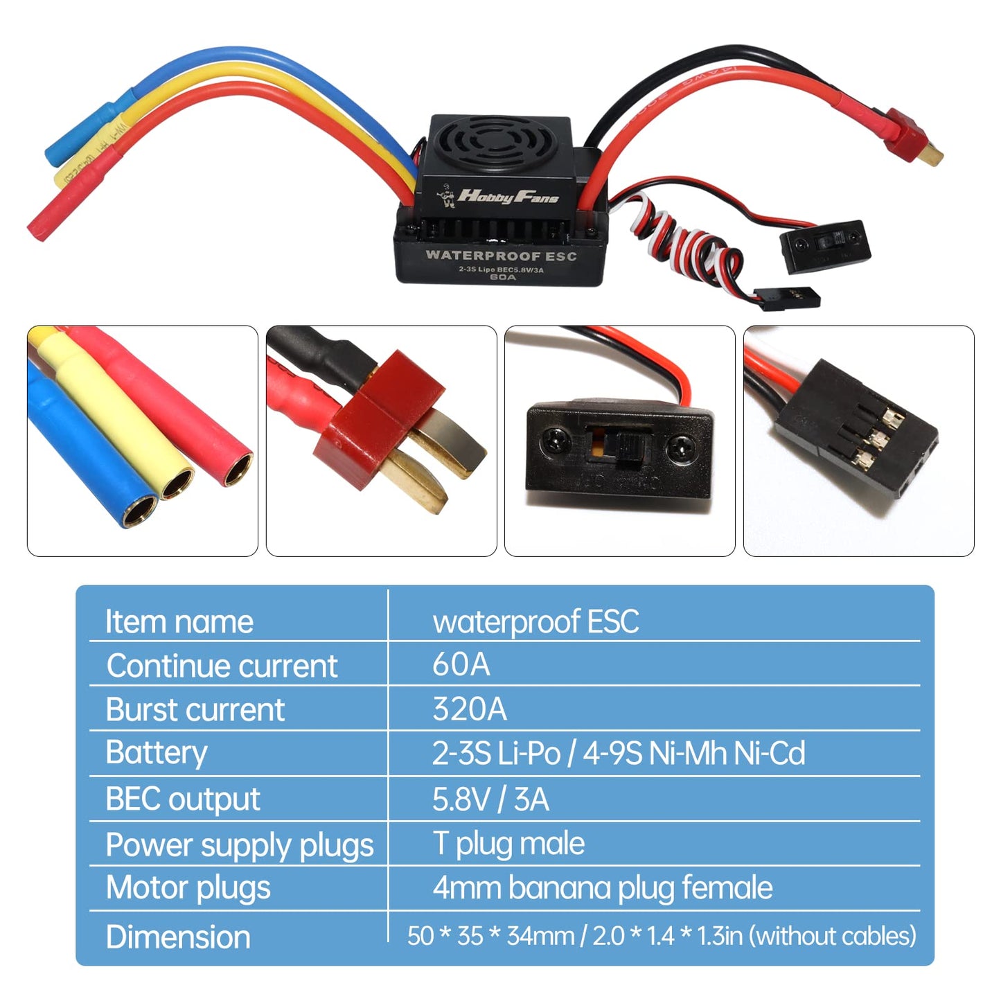 Brushless Motor 60A Brushless Adjustable Set