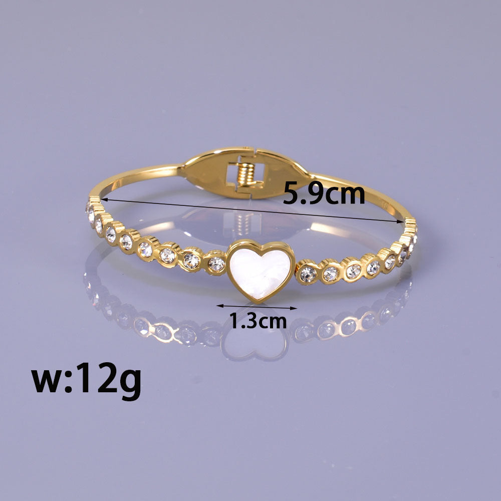 Fashion Love Stainless Steel Diamond Bracelet