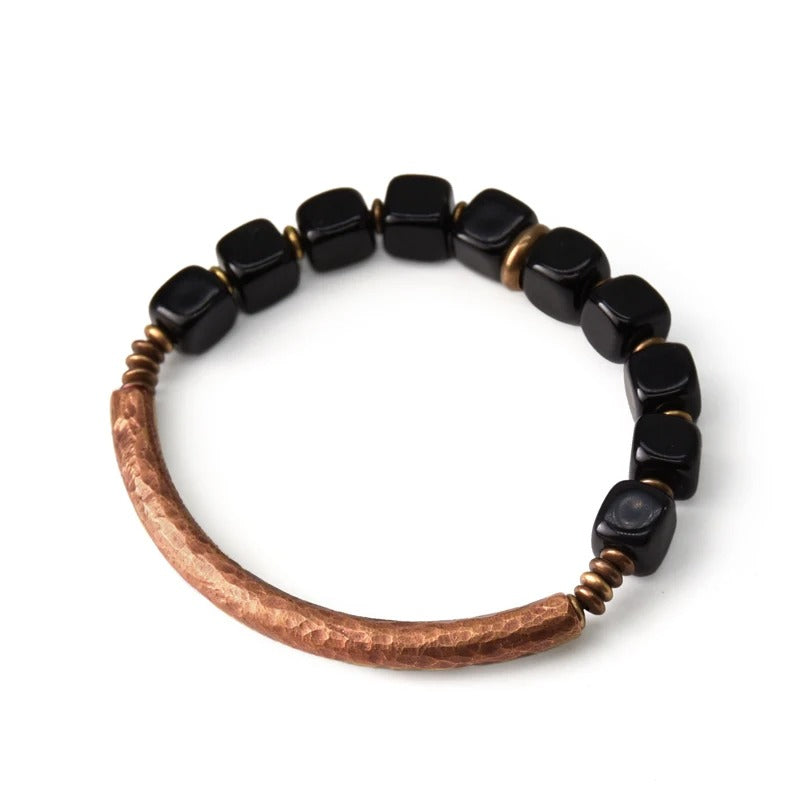 Women's Fashion Cube Obsidian Bracelet