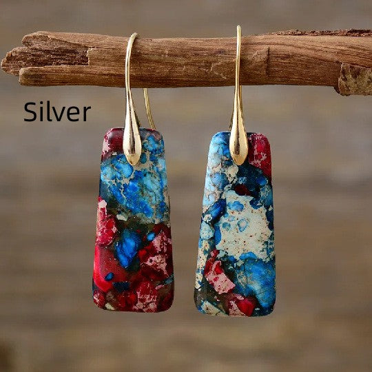 Mixed Color Simple Ethnic Style Women's Earrings