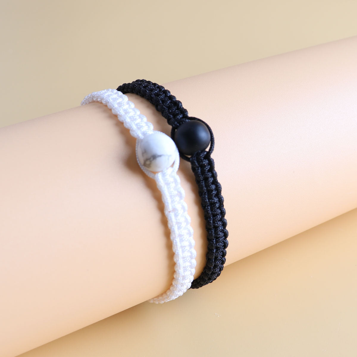 White Turquoise Black Frosted Carrying Strap Personalized Simple Bracelet