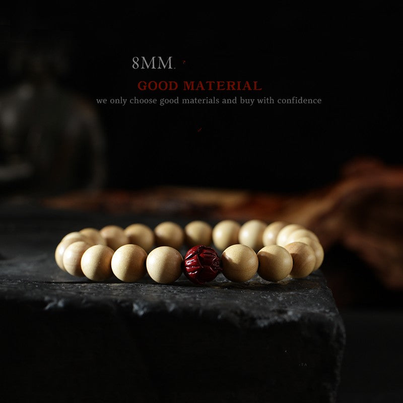 Male And Female Buddha Beads Old Peach Wood Bracelet