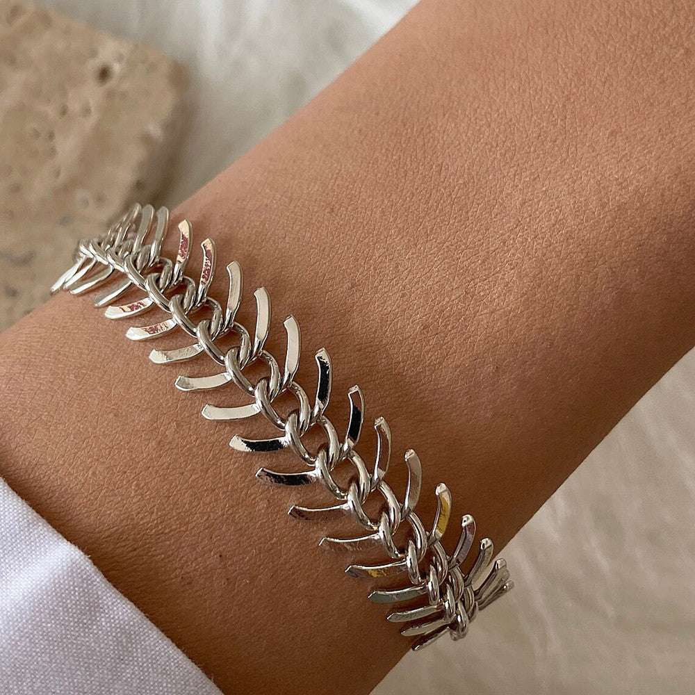 Personality Thick Fishbone Chain Bracelet