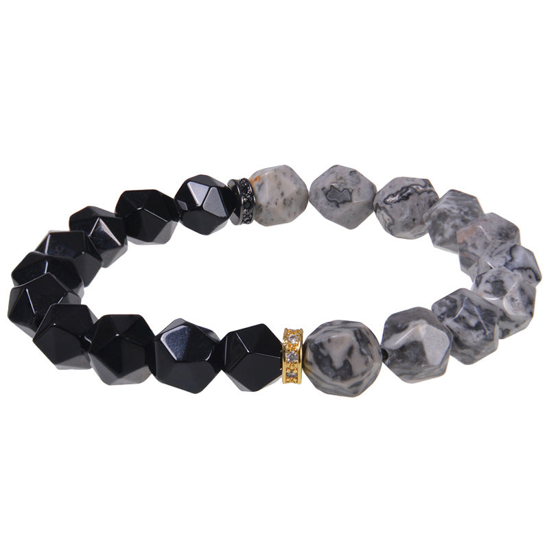 Natural Cut Surface Tiger-eye Bracelet