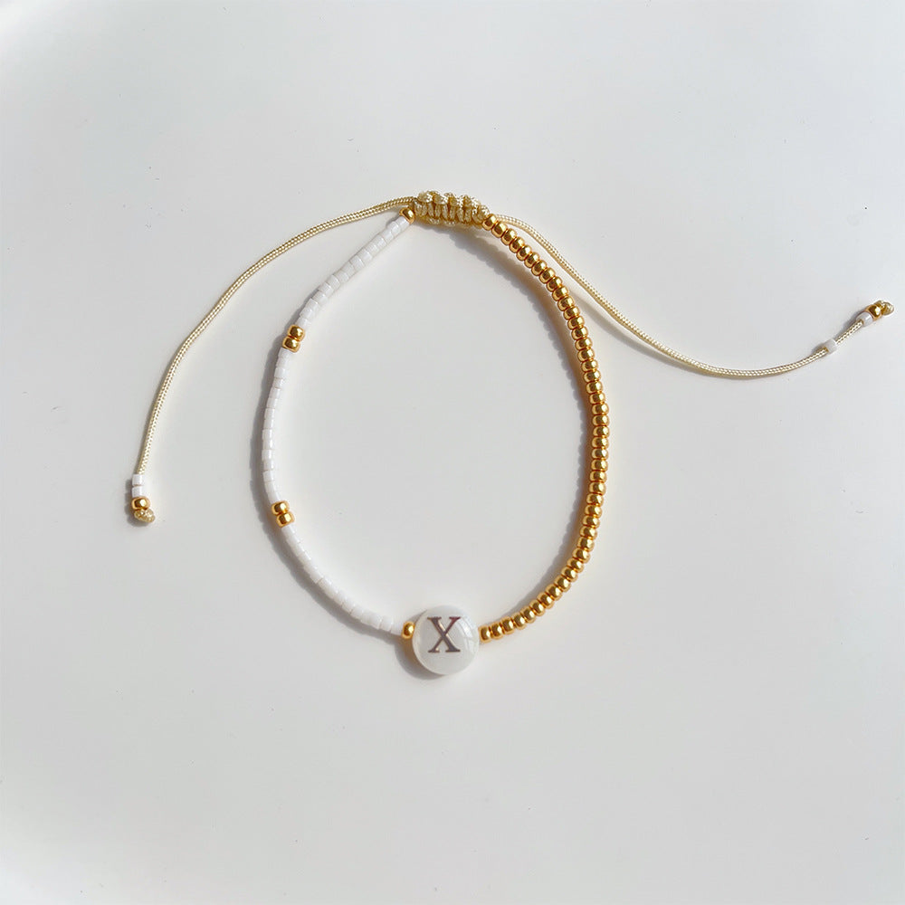 Niche French Style Golden Balls Small Bracelet