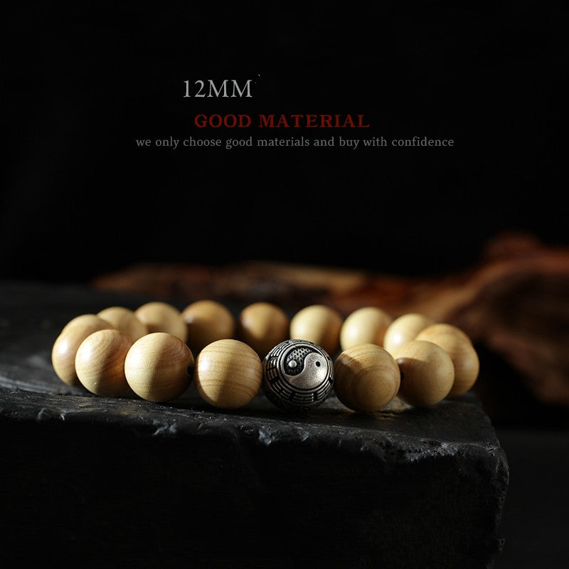 Male And Female Buddha Beads Old Peach Wood Bracelet