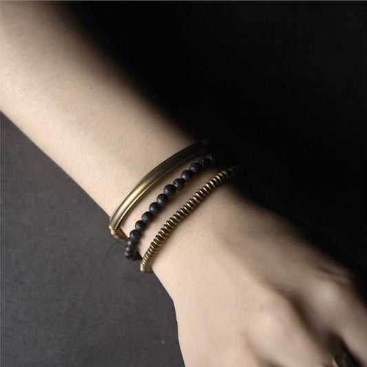 Personality Multi-layer Bracelet Female Design Volcanic Rock Retro