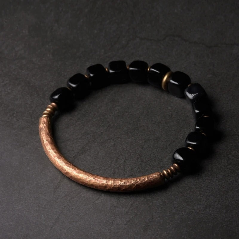 Women's Fashion Cube Obsidian Bracelet