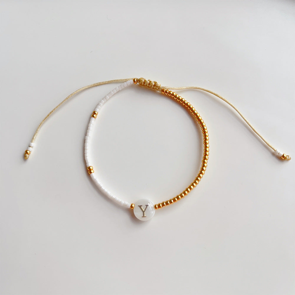 Niche French Style Golden Balls Small Bracelet