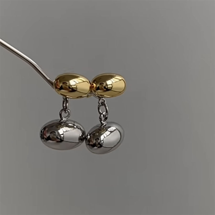 Silver Needle Salt Series Niche Ball Stud Earrings