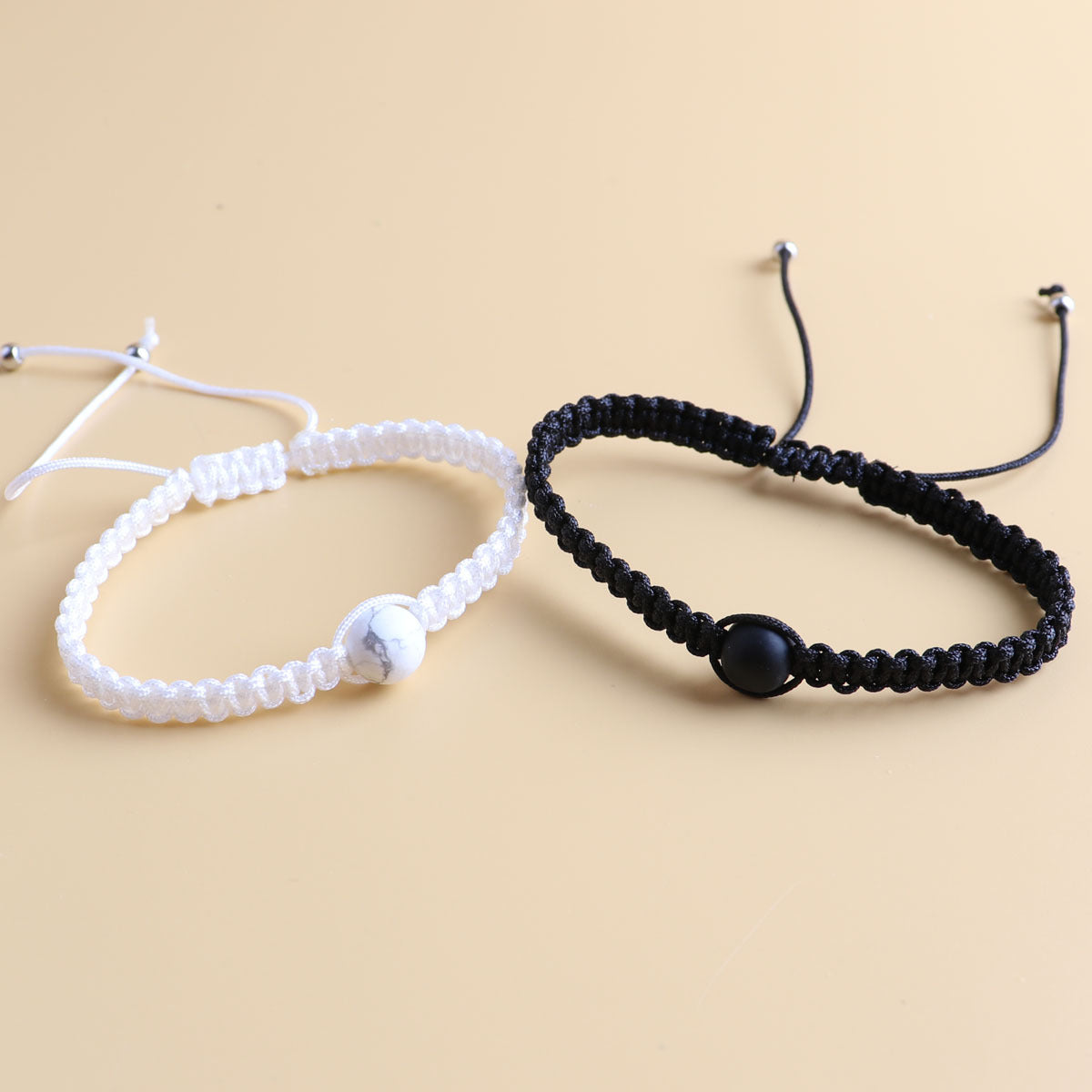 White Turquoise Black Frosted Carrying Strap Personalized Simple Bracelet