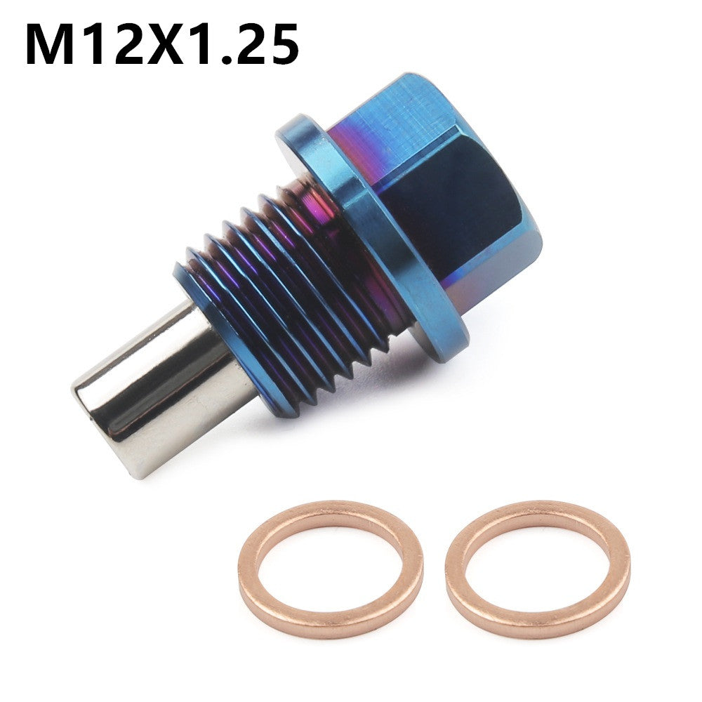 Titanium Alloy Magnetic Oil Pan Screw Magnetic Drain Plug Suction Iron Screw