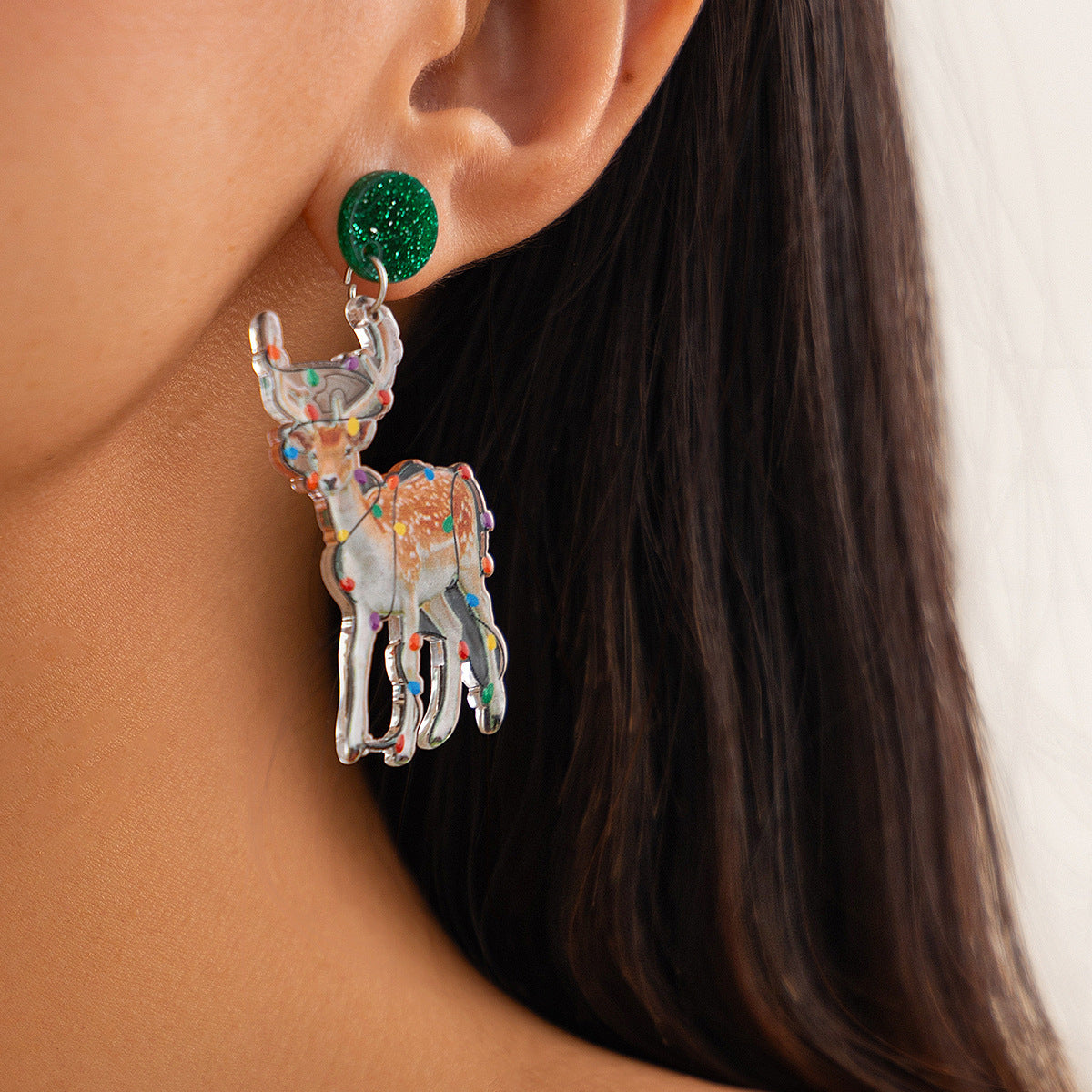 Christmas Creative Zodiac Acrylic Earrings