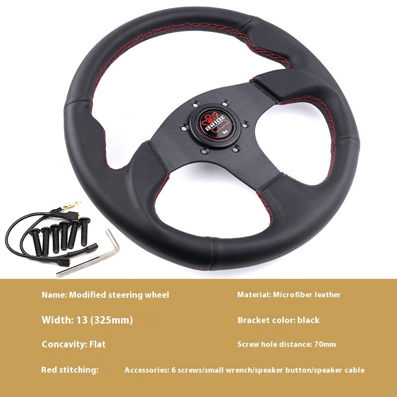 13 Inch BRIDE Microfiber Leather Car Modified Steering Wheel