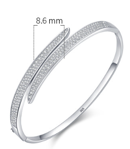 S925 Silver Bracelet For Women Special-interest Design Ins Hong Kong Style Asymmetric