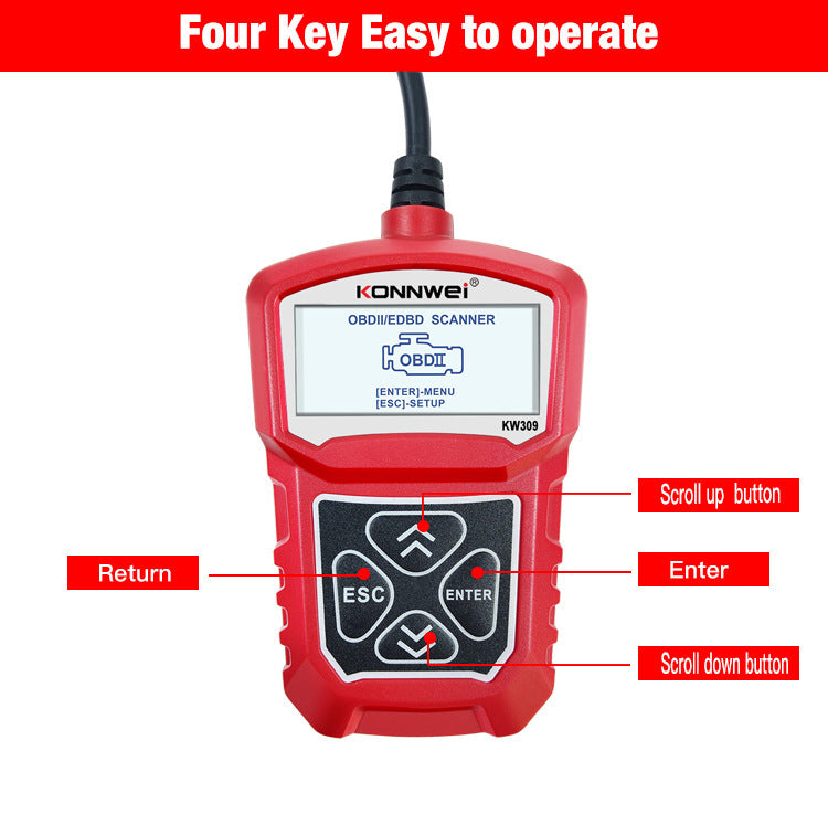 KW310 Car Diagnostic Scanner Scanner Barcode Reader Tool